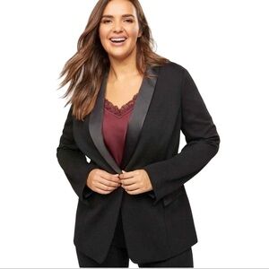 Cabi vintage tuxedo blazer black size large style 701